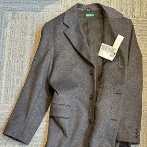 Benetton Mens Wool Coat. New. Made in Italy. Size 46